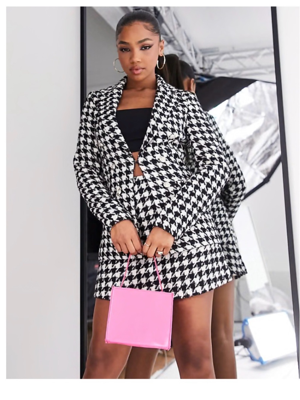 ASOS Black & White Houndstooth Blazer